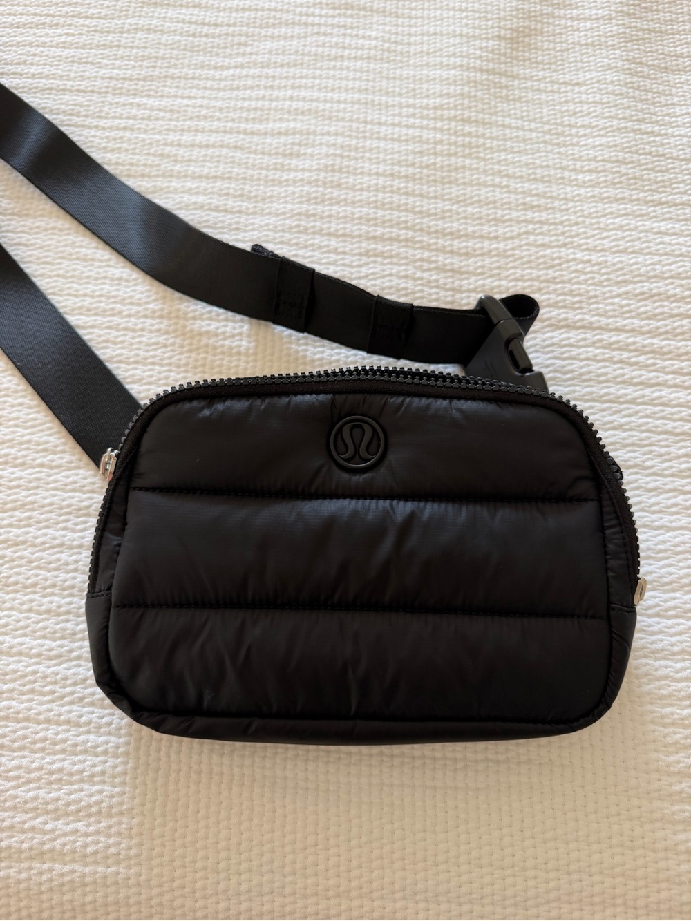 lululemon athletica Black Quilted Waist/Crossbody Bag